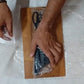 Wooden Chopping Board With 5-Pcs Knife Set
