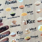 Waterproof Kitchen Spice Jar Label Stickers (Pack of 1 - 60 Stickers)
